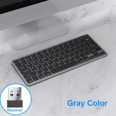 TECLADO MAGIC KEYBOARD BLUETOOTH ALTERNATIVO PREMIUM - GRAY - 1
