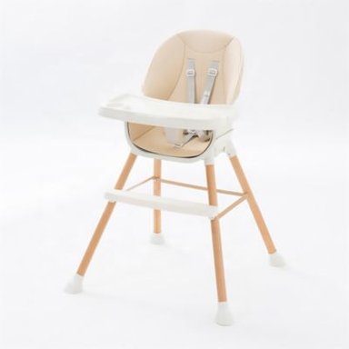 SILLA COMER BABYKISS 5 EN 1 MULTIFUNCION DE LUJO CREMA PARA BEBES