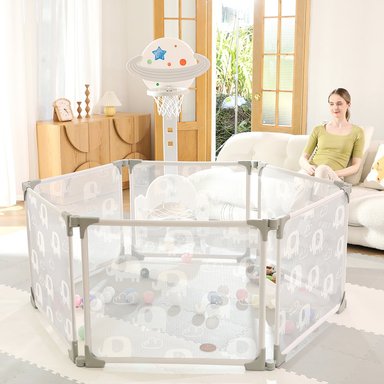 CORRAL BABYKISS LUXURY GRIS CLARO DE ALTA CALIDAD