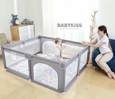 CORRAL PARA BEBE DOBLE PUERTA 2.0 CON ALFOMBRA