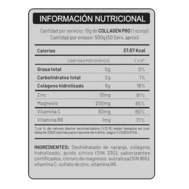 COLÁGENO UNIVERSE NUTRITION COLLAGEN PRO 500GR FRUIT PUNCH - 2