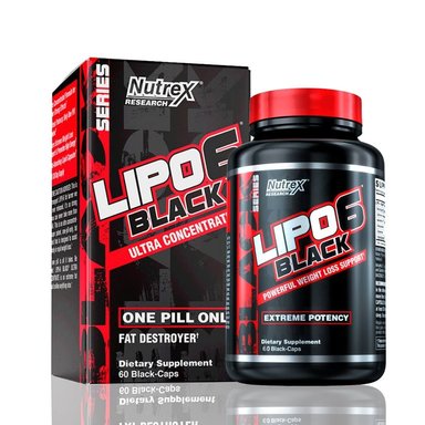 QUEMADOR DE GRASA NUTREX 60 UNIDADES LIPO 6 BLACK ULTRA CONCENTRATE BLACK