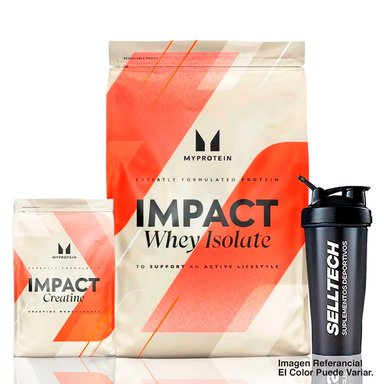 PACK PROTEÍNA MYPROTEIN IMPACT WHEY ISOLATE 2.5 KG VAINILLA + CREATINA MONOHIDRATADA 250GR + SHAKER