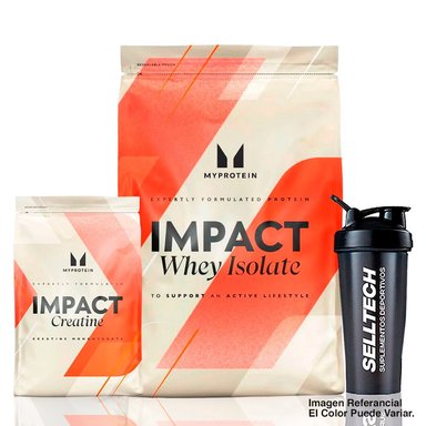 PACK MYPROTEIN IMPACT WHEY ISOLATE 2.5 KG VAINILLA + CREATINA MONOHIDRATADA 1KG + SHAKER