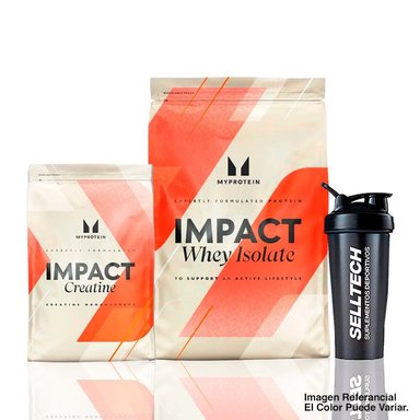 PACK PROTEÍNA MYPROTEIN IMPACT WHEY ISOLATE 1 KG VAINILLA + CREATINA MONOHIDRATADA 250GR + SHAKER