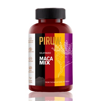 SUPLEMENTO PIRUW CÁPSULAS DURAS MACA MIX 100 UNIDADES