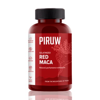 SUPLEMENTO PIRUW CÁPSULAS DURAS MACA ROJA 100 UNIDADES