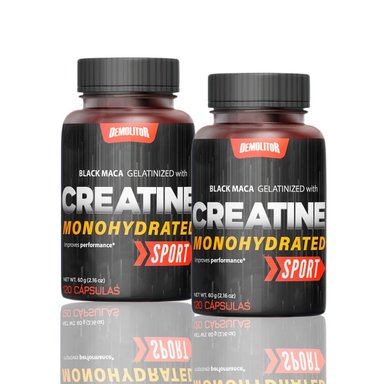 PACK DEMOLITOR CÁPSULAS DURAS CREATINA MONOHIDRATADA SPORT 120 CAPS X2