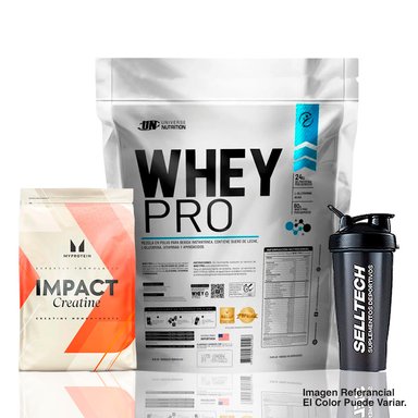PROTEÍNA MYPROTEIN PACK WHEY PRO 5 KG CHOCOLATE + CREATINA 250 GR + SHAKER