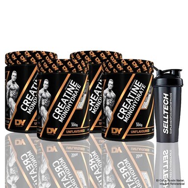 PACK DORIAN YATES CREATINA MONOHIDRATADA 250GR X4 + SHAKER