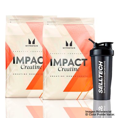 CREATINA MYPROTEIN 26 MONOHIDRATADA 500 GR X2 + SHAKER