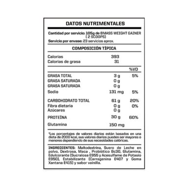 SUPLEMENTO ENERGY NUTRITION PACK B MASS 5 KG CHOCOLATE + CREATINA 500 GR + SHAKER - 4
