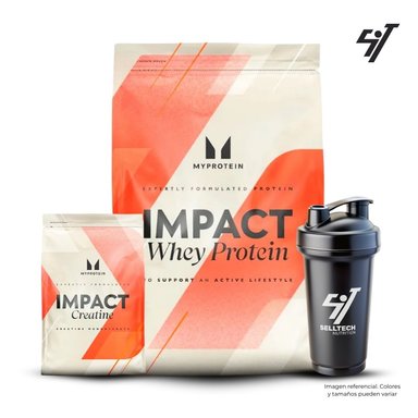 PROTEÍNA MYPROTEIN MYPR5033 PACK IMPACT WHEY PROTEIN 1 KG CHOCOLATE + CREATINA 500 GR + SHAKER