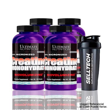 CREATINA ULTIMATE NUTRITION ULTI5014 PACK 300 GR X4 + SHAKER