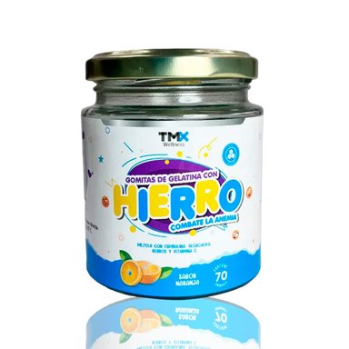 GOMITAS TMX0001 HIERRO PARA NIÑOS TMX WELLNESS SABOR NARANJA UNIDAD