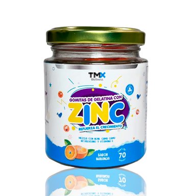 ZINC TMX0007 PARA NIÑOS 70 GOMITAS TMX WELLNESS SABOR NARANJA