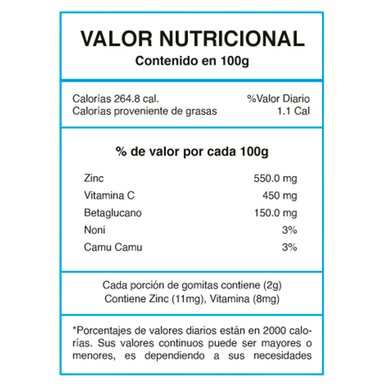 ZINC TMX0007 PARA NIÑOS 70 GOMITAS TMX WELLNESS SABOR NARANJA - 2