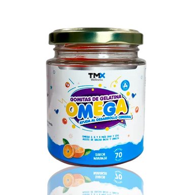 OMEGA 3 6 9 70 GOMITAS PARA NIÑOS TMX WELLNESS SABOR NARANJA