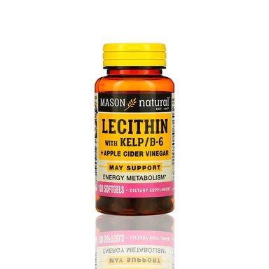 SUPLEMENTO MASON033 LECITHIN WITH KELP/B6 PLUS APPLE CIDER VINEGAR 100 SOFTG UNIDAD