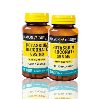 VITAMINA MASON5039 POTASSIUM GLUCONATE 595 MG (100 TAB) PACK X2