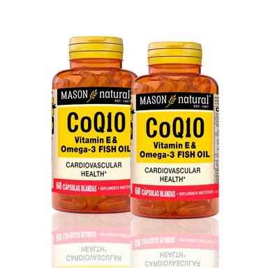 VITAMINA MASON5019 CO Q10 VITAMIN E Y OMEGA3 FISH OIL 60 SOFTG PACKX2