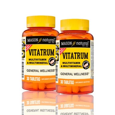 VITAMINA MASON5050 VITATRUM MULTIVITAMIN Y MULTIMINERAL 30 TAB PACK X2
