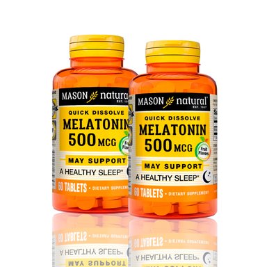 VITAMINA MASON5036 MELATONIN 500 MCG (60 TAB SUBL) PACK X2