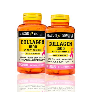 VITAMINA MASON5018 COLLAGEN 1500 PLUS BIOTIN Y VITAMIN C 60 CAP PACKX2