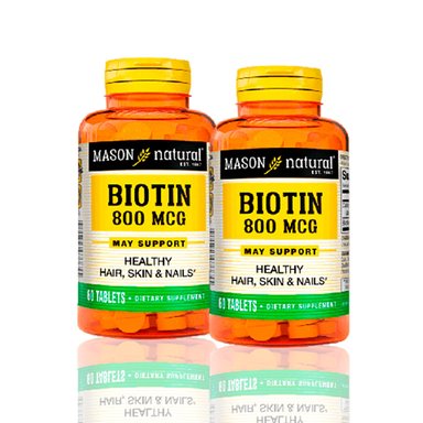 VITAMINA MASON5012 BIOTIN 800 MCG (60 TAB) PACK X2