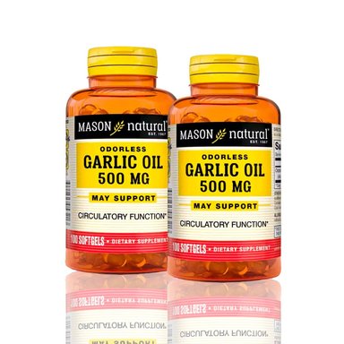 VITAMINA MASON5026 GARLIC OIL 500 MG (100 SOFTG) PACK X2