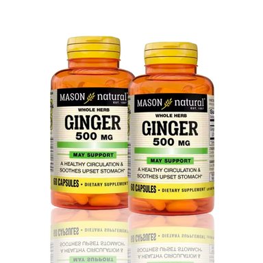 VITAMINA MASON5027 GINGER 500 MG (60 CAP) PACK X2