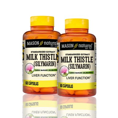 VITAMINA MASON5038 MILK THISTLE (SILYMARIN) (60 CAP) PACK X2