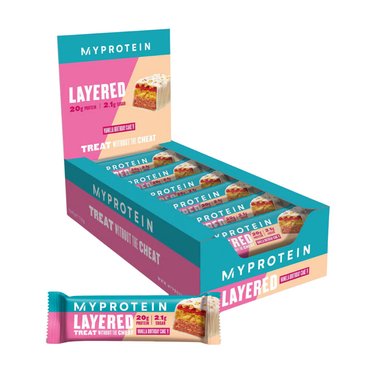 BARRA PROTEICA MYPROTEIN CAJA 12 UNID TARTA DE CUMPLEAÑOS
