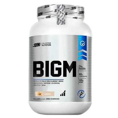 BIGM 2KG COOKIES AND CREAM + CREATINA MYPROTEIN 250GR + SHAKER - 2