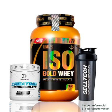 ISO GOLD WHEY 2.43LBS VANILLA +CREATINA DRAGON PHARMA 300GR