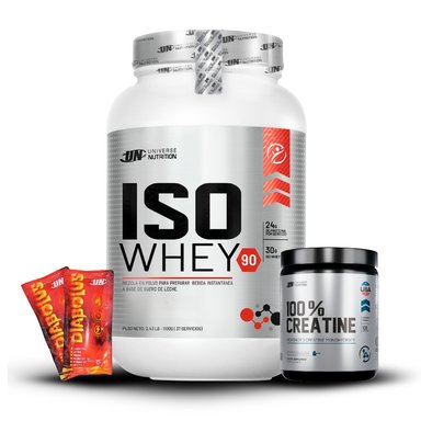 ISO WHEY 1.1KG VAINILLA+CREATINA UNIVERSE NUTRITION 250GR+2 DIABOLUS