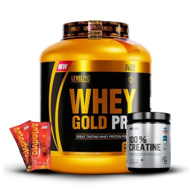 WHEY GOLD PRO 6.6LB CHOCOLATE+CREATINA UNIVERSE NUTRITION 250GR+2 DIABOLUS