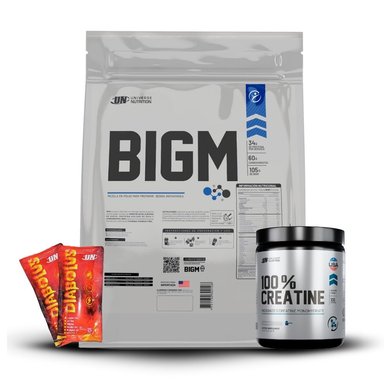 BIGM 5KG CHOCOLATE+CREATINA UNIVERSE NUTRITION 250GR+2 DIABOLUS