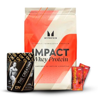 IMPACT WHEY PROTEIN 1KG CHOCOLATE+CREATINA DORIAN YATES 300GR+2 DIABOLUS