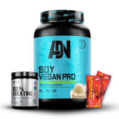 SOY VEGAN PROTEIN 1.5KG VAINILLA+CREATINA UNIVERSE NUTRITION 250GR+2 DIABOLUS - 1