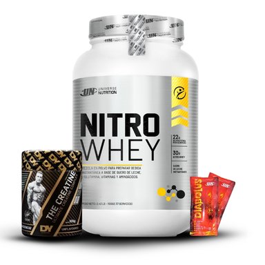 NITRO WHEY 1.1KG COOKIES AND CREAM+CREATINA DORIAN YATES 300GR+2 DIABOLUS