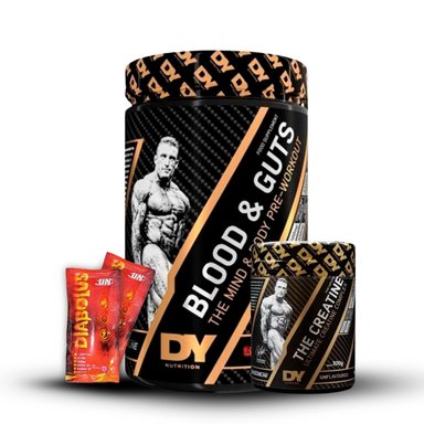 BLOOD AND GUTS 380GR 40 SERV FRESA+CREATINA DORIAN YATES 300GR+2 DIABOLUS