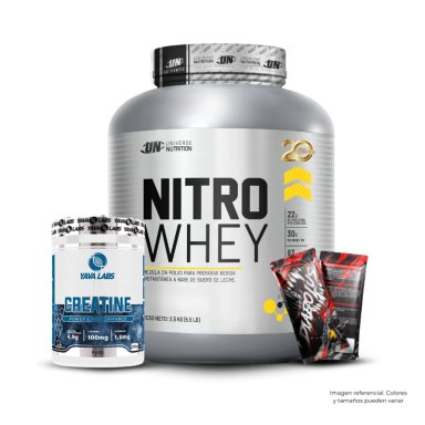 NITRO WHEY 5.5LB CHOCOLATE+CREATINA YAVA LABS 300GR+2 DIABOLUS