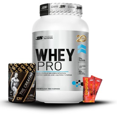 WHEY PRO 1.1KG CHOCOLATE+CREATINA DORIAN YATES 300GR+SHAKER