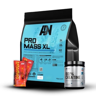 ADN PRO MASS XL 5 KG CHOCOLATE+CREATINA UNIVERSE NUTRITION 250GR+2 DIABOLUS