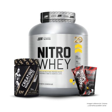 NITRO WHEY 5.5LB VAINILLA+CREATINA DORIAN YATES 300GR+2 DIABOLUS