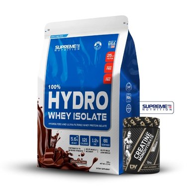100% HYDRO WHEY ISOLATE CHOCOLATE 5.5LB+CREATINA DORIAN YATES 300GR