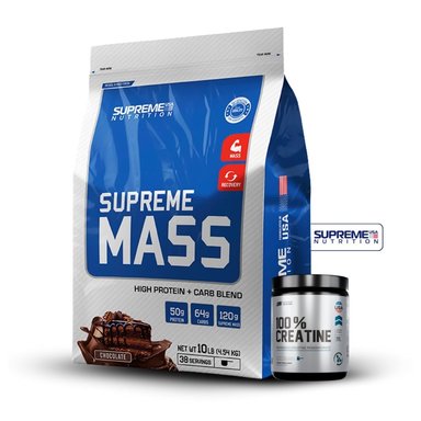 SUPREME MASS 10LB CHOCOLATE+CREATINA UNIVERSE NUTRITION 250GR