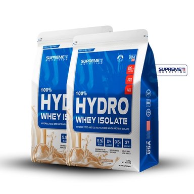 100% HYDRO WHEY ISOLATE VAINILLA 2.43LB PACK X2