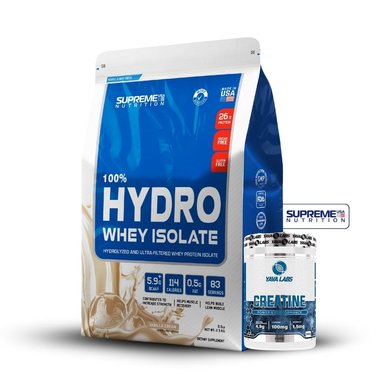 100% HYDRO WHEY ISOLATE VAINILLA 5.5LB+CREATINA YAVA LABS 300GR